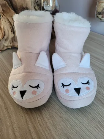 Chaussons- pantoufles "renard rose" pointure 31