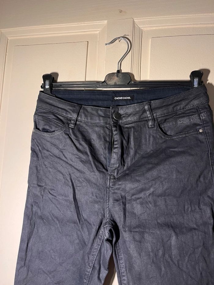 Jeans enduit simili cuir cache cache 36 - photo numéro 5