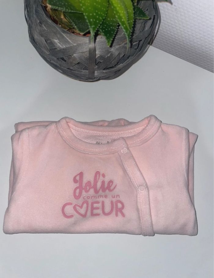 Pyjama velours dors bien - 1 mois