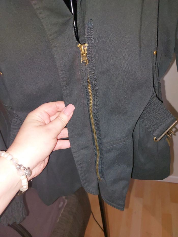 Veste femme noir Carling taille 38/M avec ceinture neuf sans étiquette - photo numéro 3
