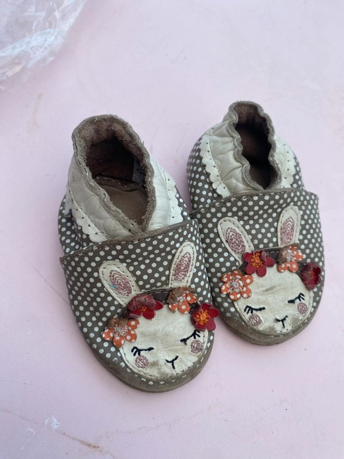 Chaussons chaussures cuir souple robeez - photo numéro 2