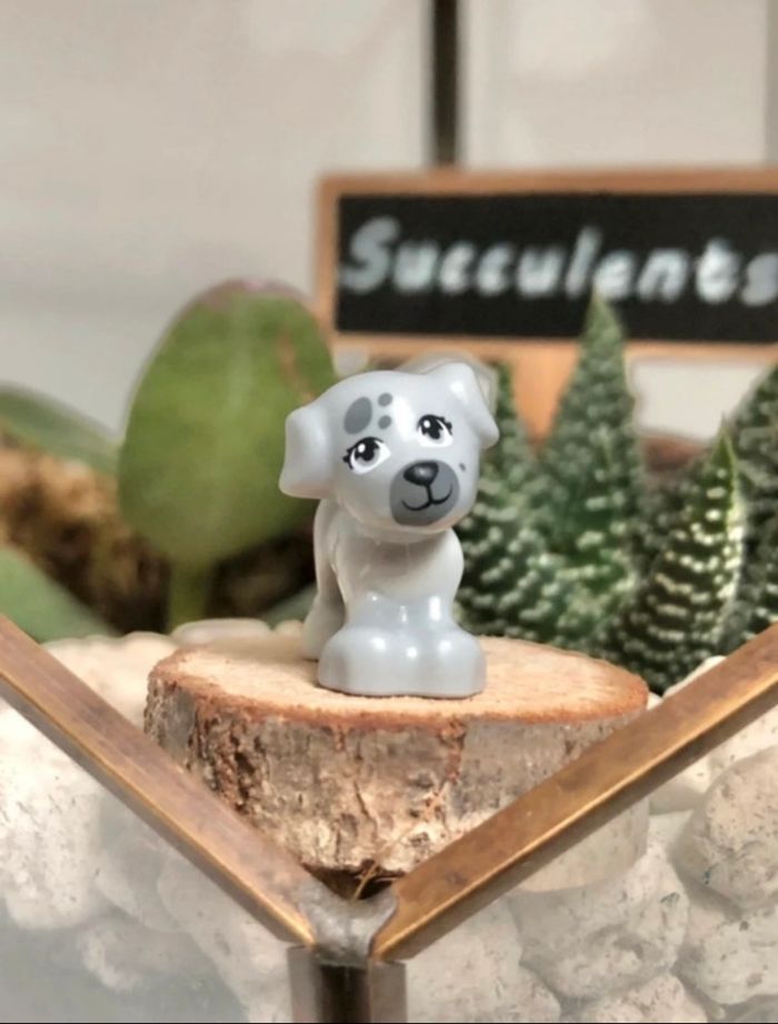 Lego Animaux Friends : Chien / Chiot gris tacheté gris foncé - NEUF