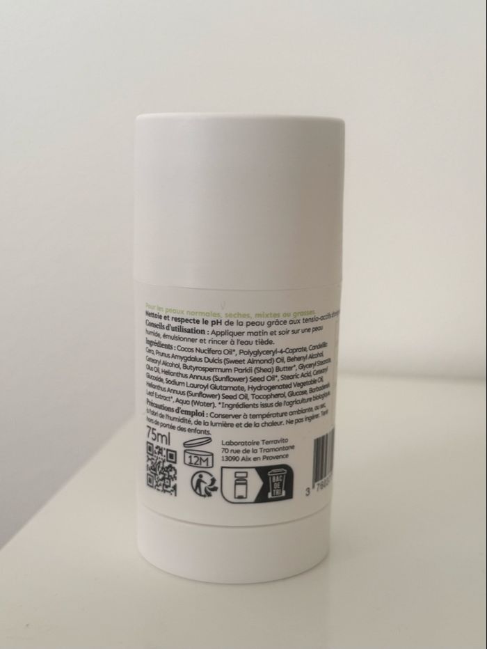 Nettoyant visage en stick Terravita - photo numéro 2