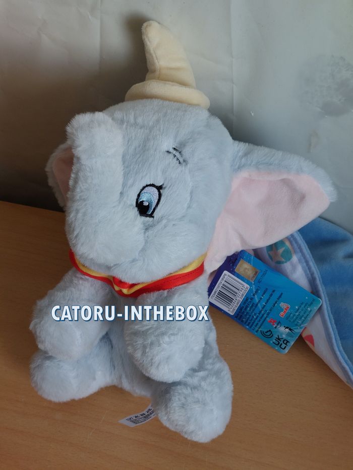 Doudou peluche avec couverture / Comforter bébé Disney Baby Dumbo éléphant - photo numéro 2