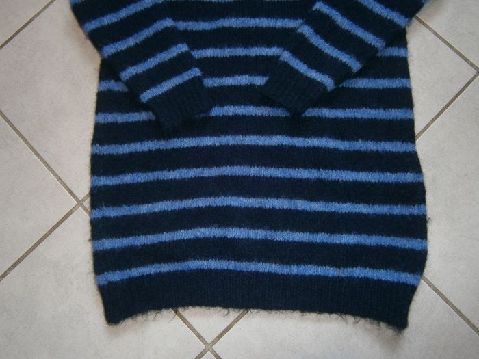 Robe en laine ML rayée marine/bleu Taille 38 NEUVE - photo numéro 10