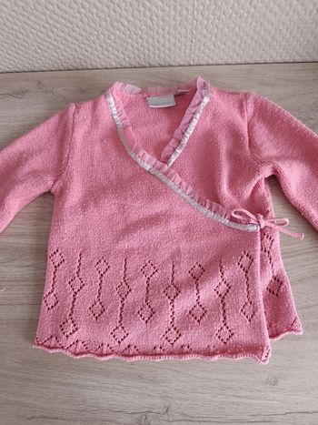 Gilet cache coeur rose 3 ans Kiabi