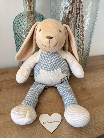 Grand lapin à carreaux 40cm