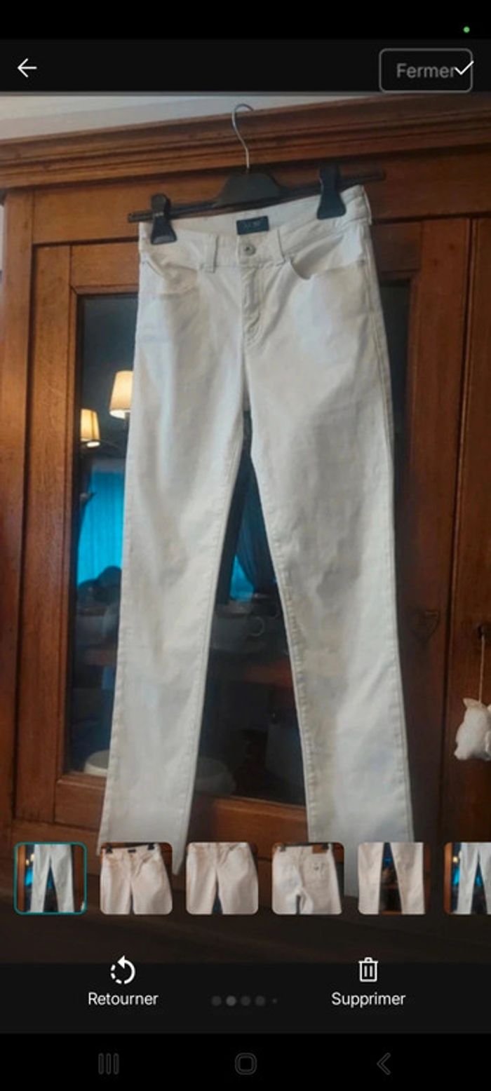 Pantalon Armani Jeans blanc taille eu 25 fr 34 - photo numéro 2