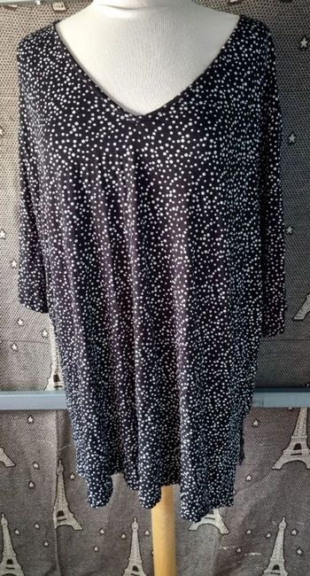 Blouse noir à pois taille 54-56