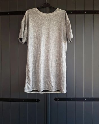 Robe t shirt argenté brillant
