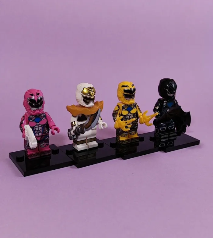Les power rangers - lot de 7 mini figurines au format Lego - photo numéro 3