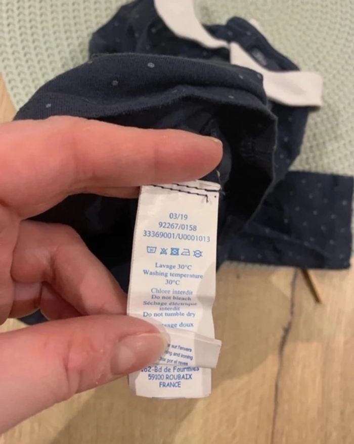 Ensemble fille pentalon rouge et haut bleu - 12mois - obaibi - photo numéro 16