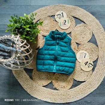 🌿 Doudoune sans manches bébé 12 mois 74 cm Tape à l’œil – Parfaite mi-saison ! 🌿