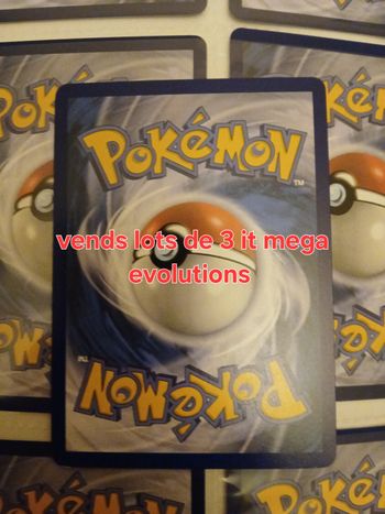Cartes pokemon mega evolutions. Lots de 3 cartes