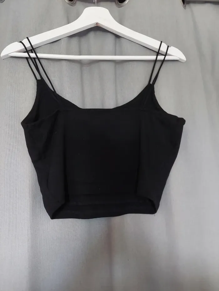 Top noir à double bretelle Shein – Taille L – excellent état - photo numéro 4