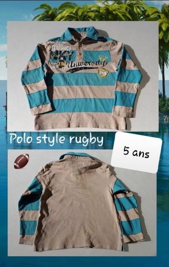 Joli polo rayé (5 ans) 🏈