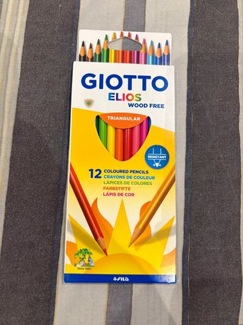 Boîte neuve de 12 crayons de couleur Giotto