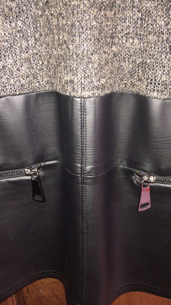Jus d orange robe chic marron relief brillant et noir - photo numéro 6