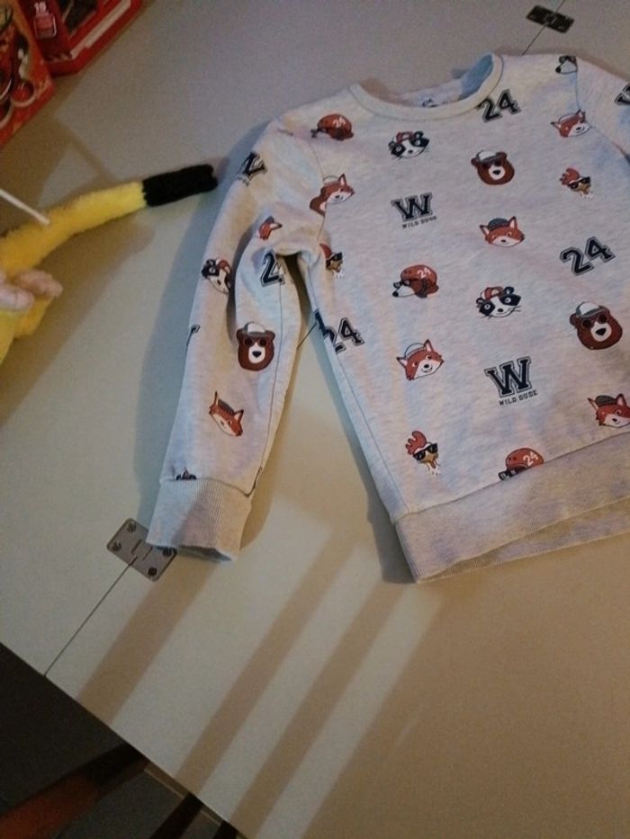 Pull c&A animaux de la forêt 10 ans - photo numéro 2
