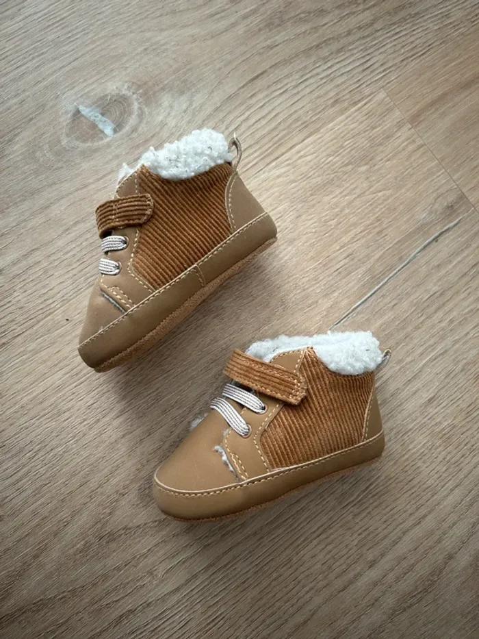 Chaussons chaussures fourrees bébé obaibi - photo numéro 2