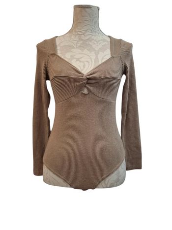 Haut manches longues beige taupe body bodie collection pimkie taille S 36