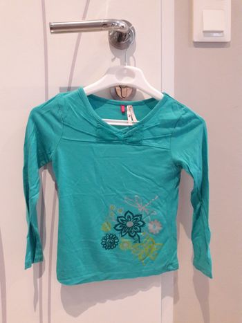 tee-shirt bleu turquoise fille 4 ans