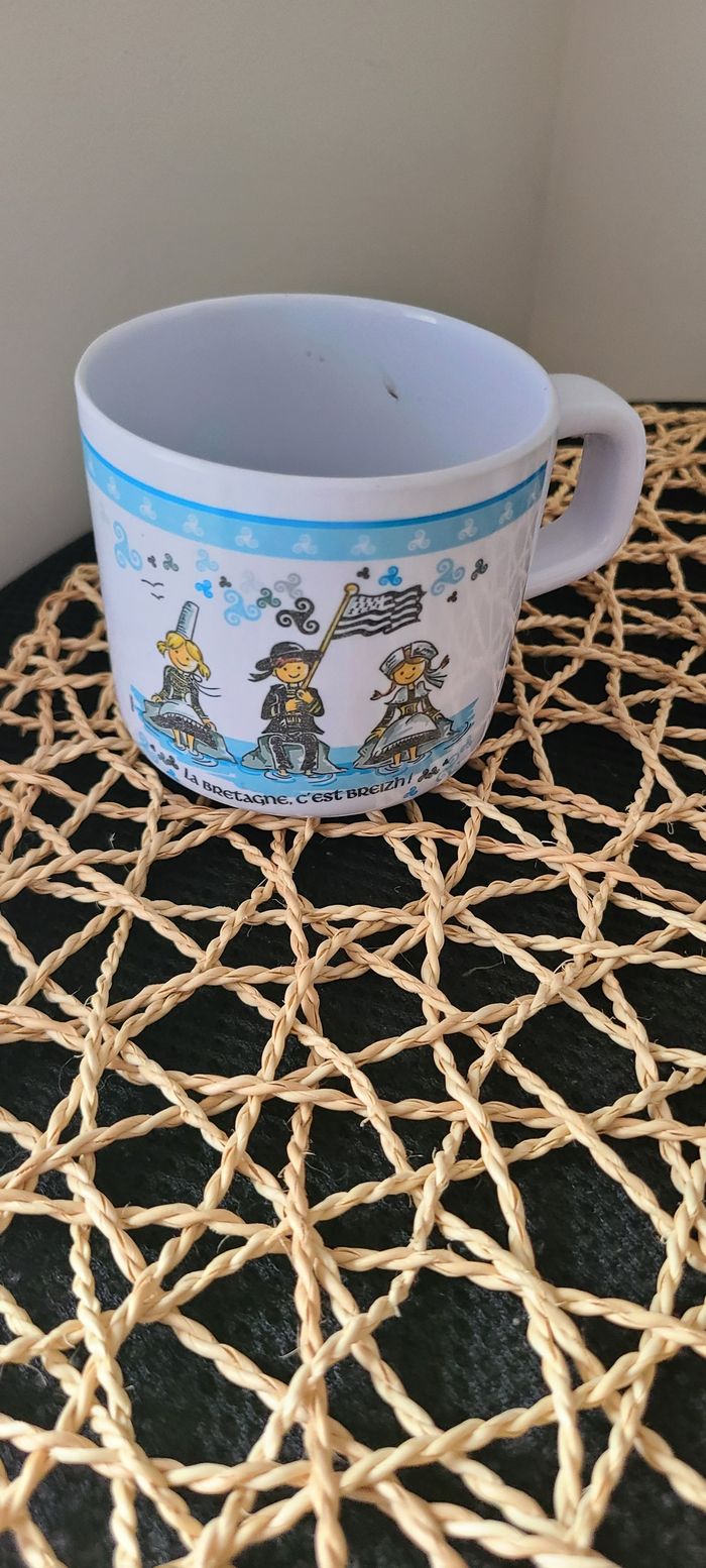 tasse enfant  souvenir bretagne bleu - photo numéro 2