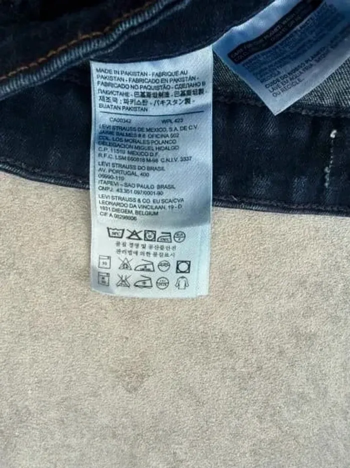 Jeans Levi's W31 FR40 L32 coupe droite bleu marine Femme Women pan521b - photo numéro 6