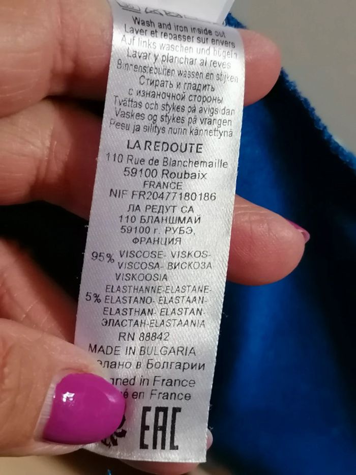 Robe S imprimé fleur fond bleu - photo numéro 6