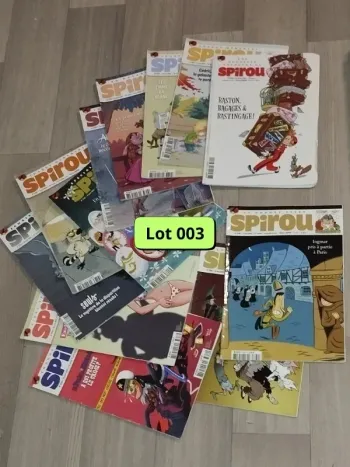 Lot de 12 magazines SPIROU année 2010 L003