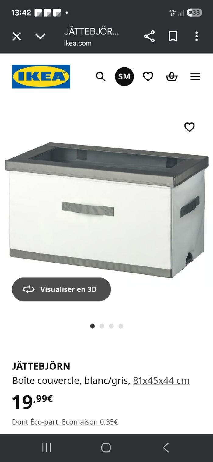 Malle de rangement/coffre à jouets Ikea - photo numéro 4