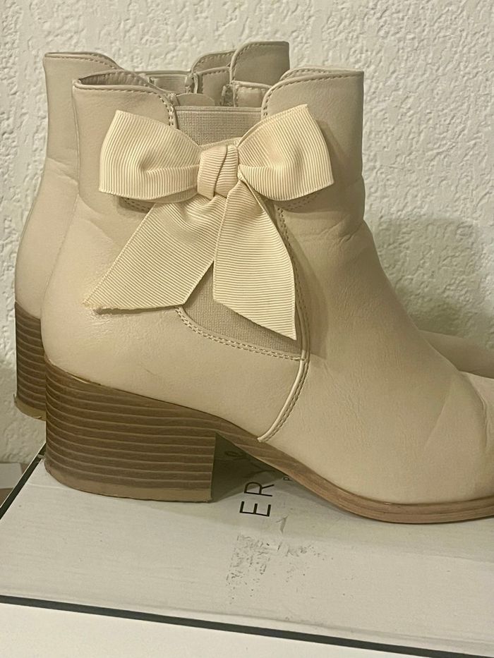 Bottines noeud beige erynn - photo numéro 3