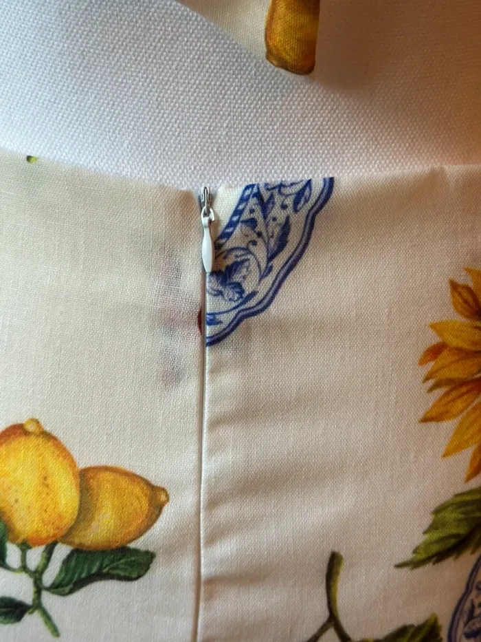 Robe d’été courte à imprimé agrumes – Dos ouvert – Taille XS - photo numéro 9