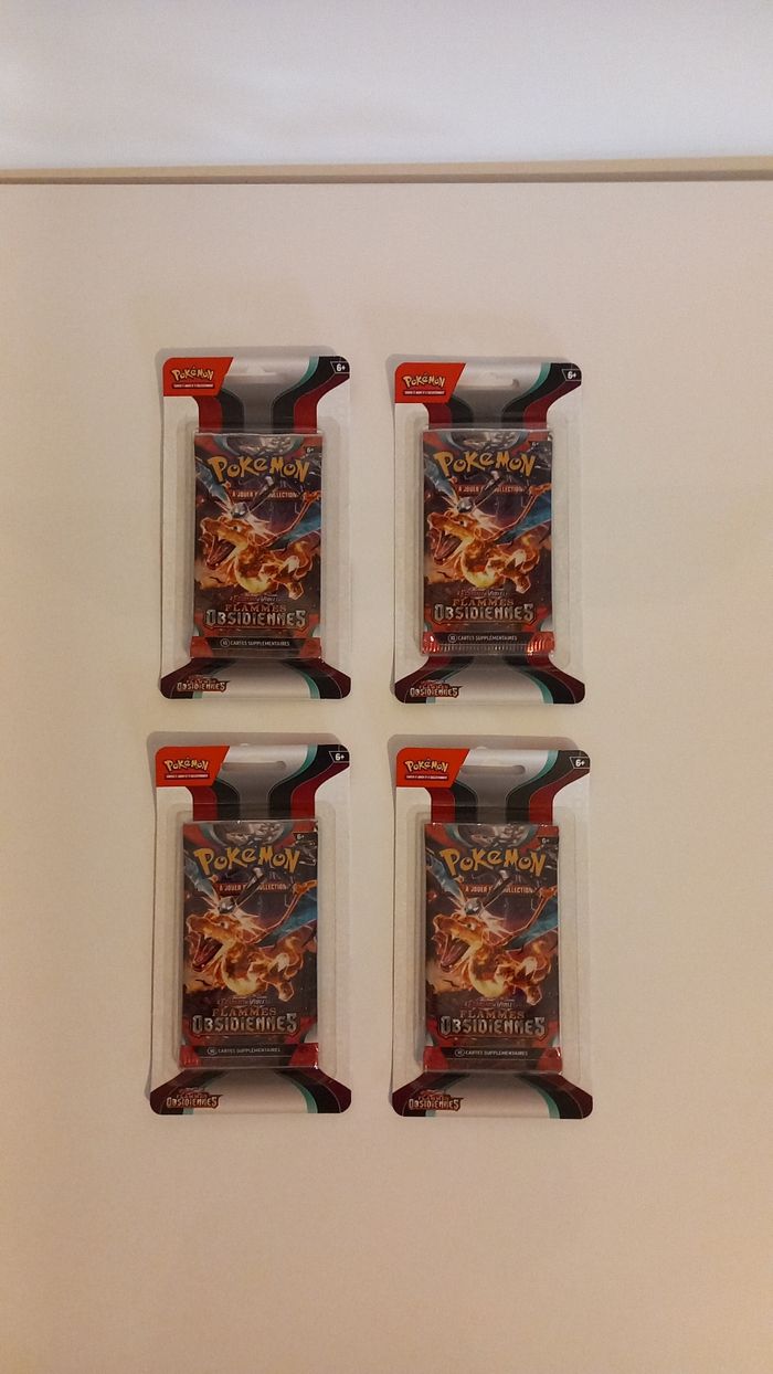 Lot 4 blisters Pokemon flammes obsidiennes