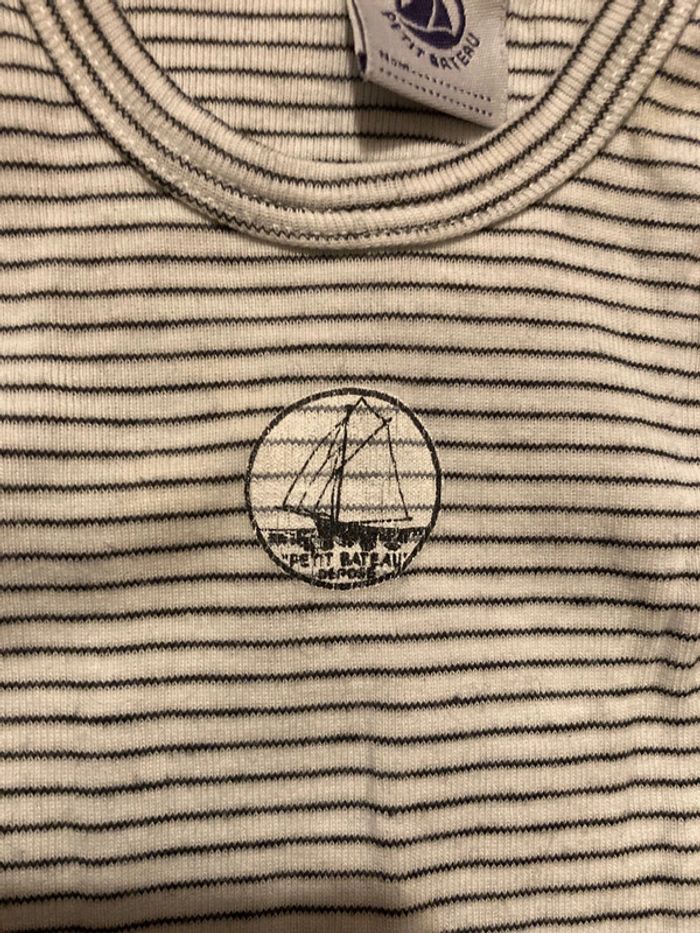 Body bébé rayé Petit Bateau - 6 mois (67 cm) - photo numéro 2
