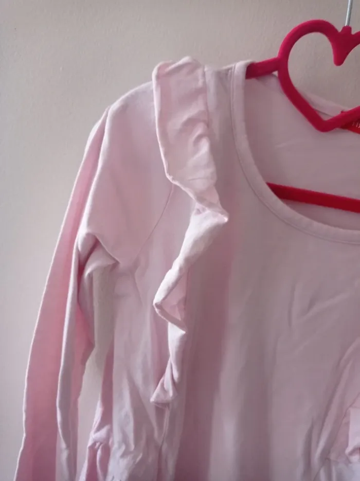 T-shirt manche longue rose - photo numéro 2
