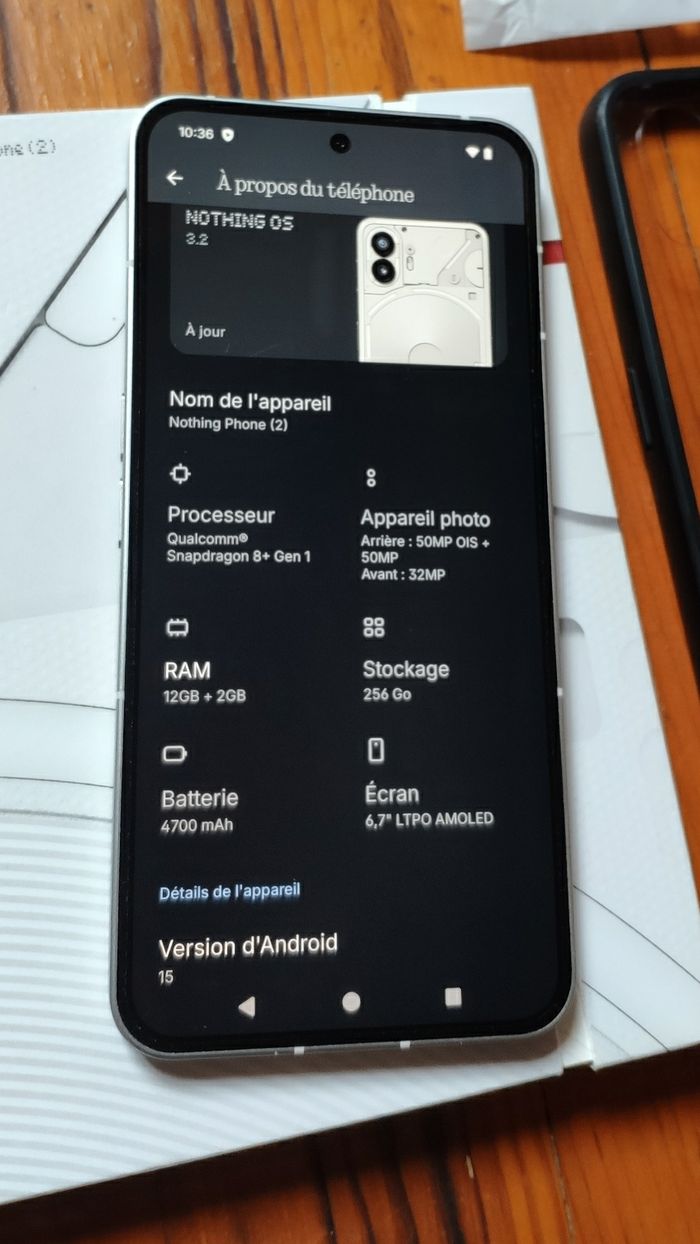 Nothing Phone (2) blanc 256 Go/12 Go - photo numéro 6