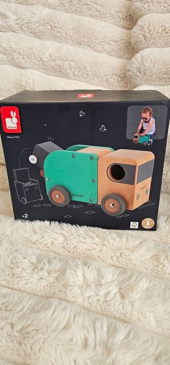 Camion poubelle en bois Janod Neuf