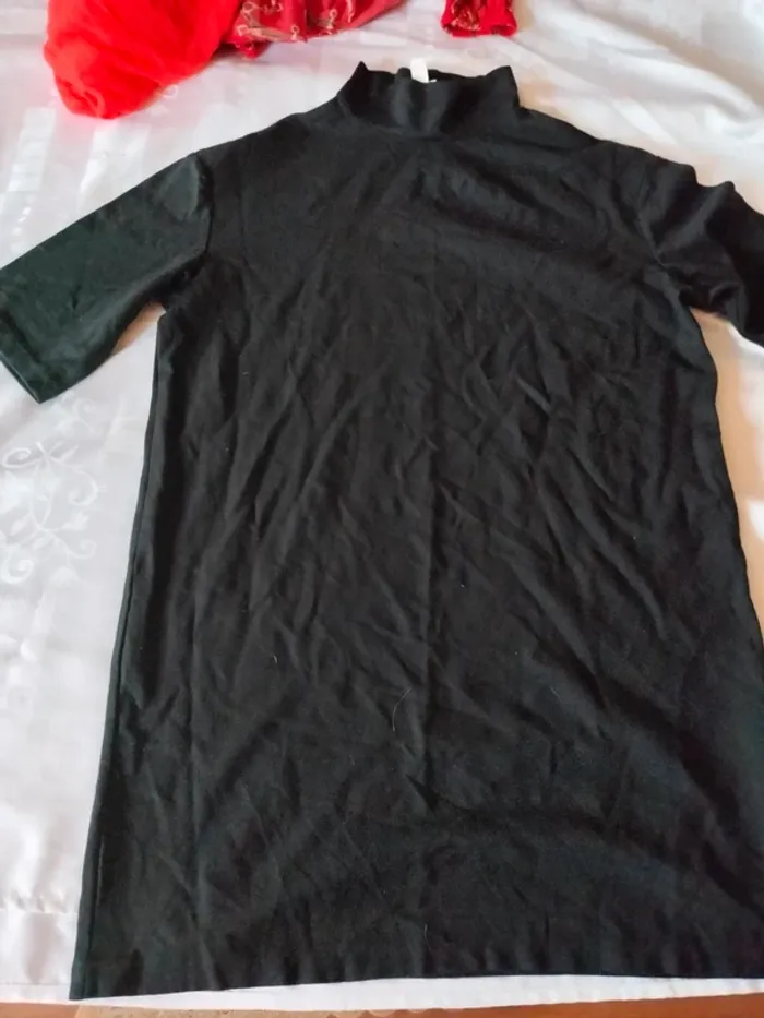 Robe noir col haut manche courte HM TXS - photo numéro 3