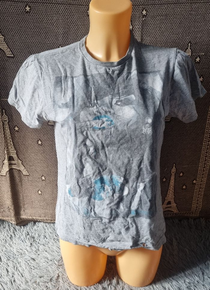 T-shirt gris imprimé Rihanna taille M - photo numéro 3