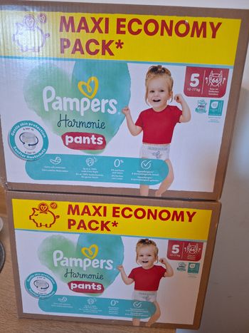 2 pampers harmonie pants taille 5 (35€ avec le code REPRISE30)