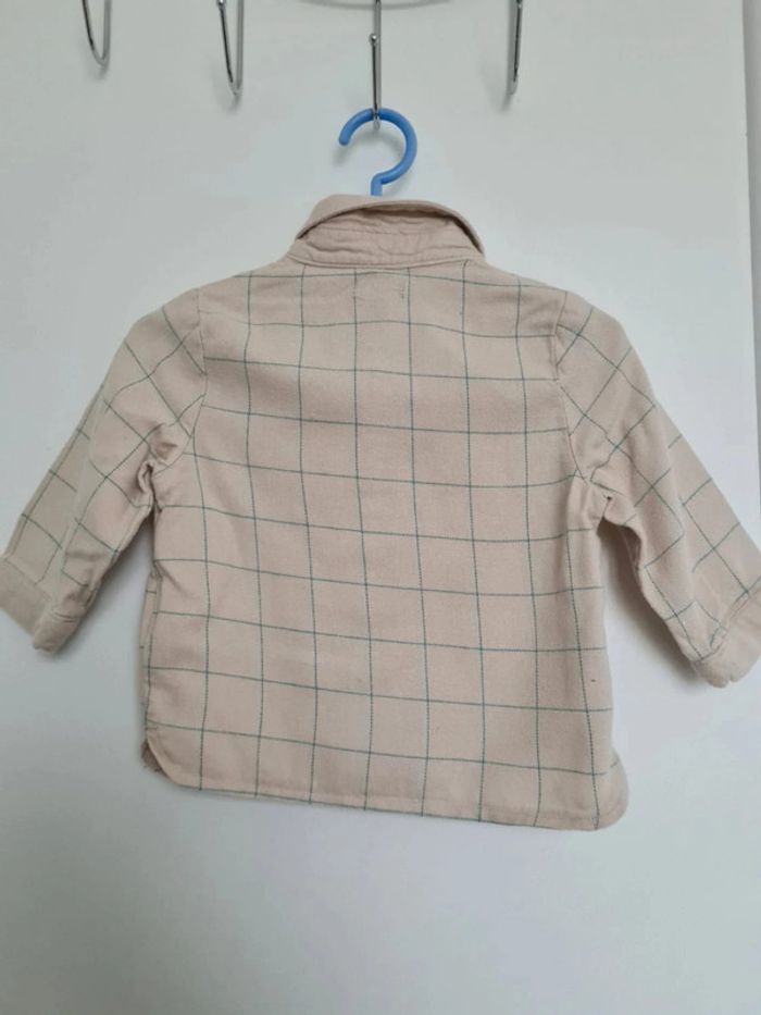 Chemise beige à carreaux 6 mois - photo numéro 5