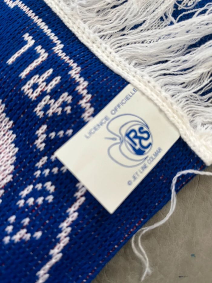 Écharpe vintage supporter de foot RC Strasbourg - photo numéro 4