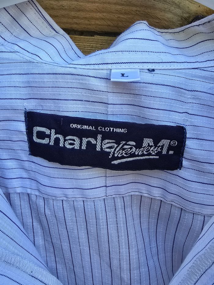 Chemise à rayures mixte 🍒vintage 90🍒taille L/XL - photo numéro 6