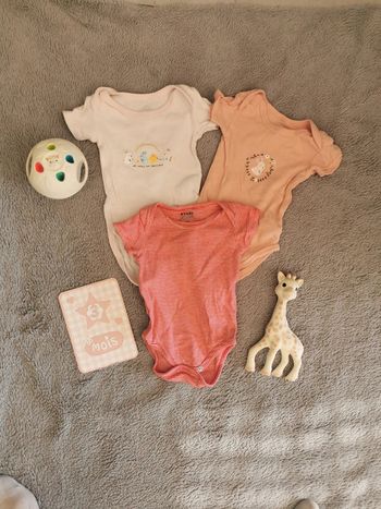 Lot de 3 bodies manches courtes