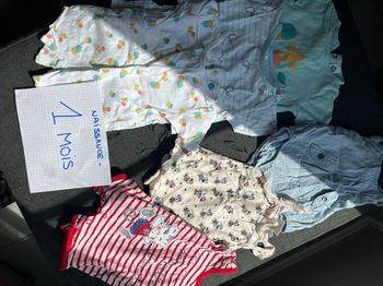 Lot barboteuse été fille 1 mois