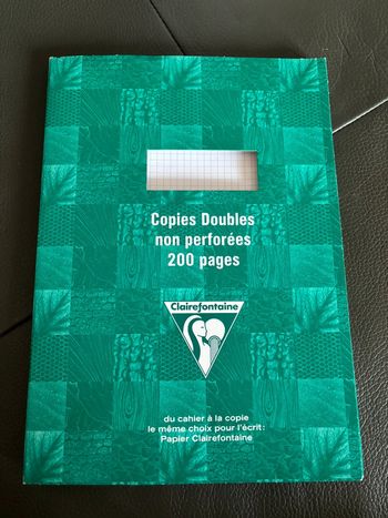 Copies doubles petits carreaux non perforées