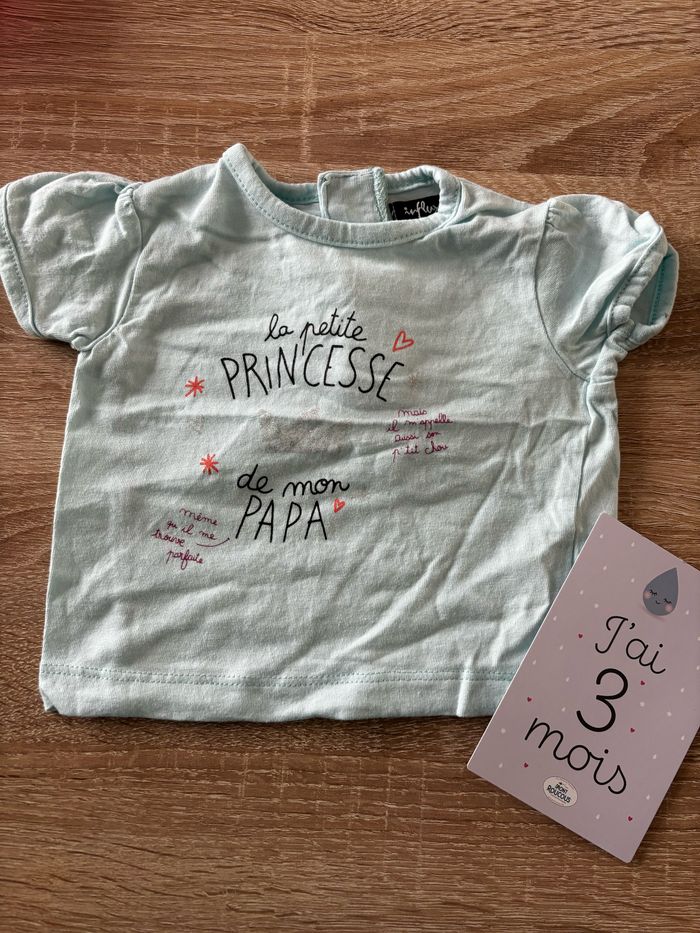 Tee shirt bleu princesse INFLUX t.3m