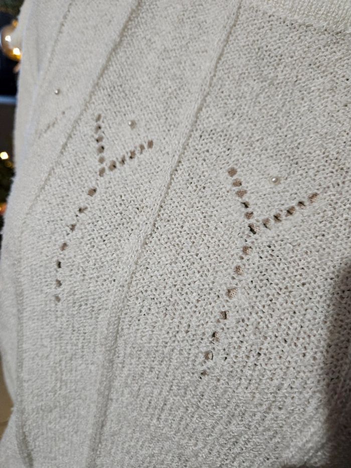 Pull blanc à manches courtes - photo numéro 2