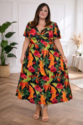 Robe longue jungle envoûtante du soir Femme taille 54 marque Boohoo 💍 